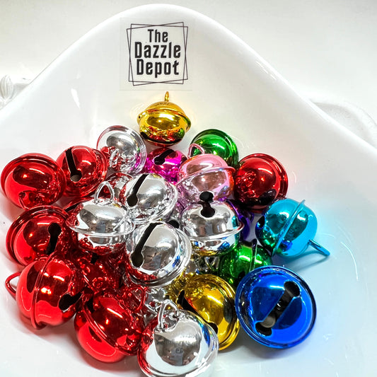 22mm Shiny Metal Jingle Bells for DIY Crafts, Ornaments and Jewelry | Metal Bell Pendants | QTY: 10pcs/20pcs