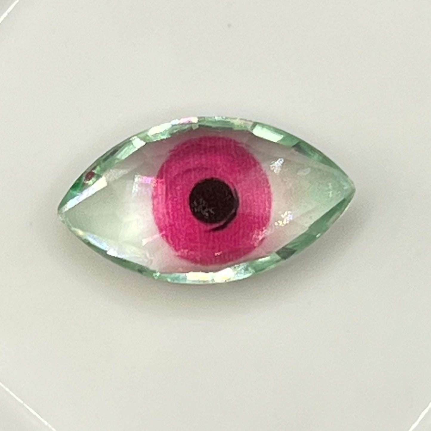 SALE - 18mm x 10mm K9 Crystal Eye Shaped Cabochon for Jewelry & Crafts | Perfect for HALLOWEEN | QTY: 1 piece - The Dazzle Depot