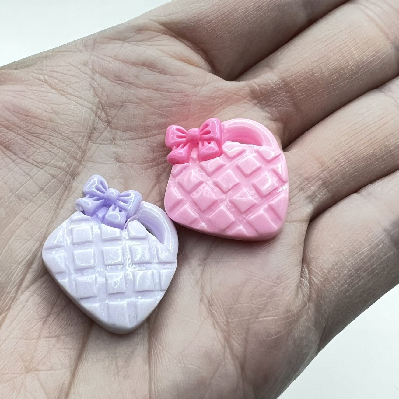 Handbag Charm Mix | Colorful Flatback Purse Charms for DIY Craft Charm Projects and Decoden | Kawaii Resin Flat Back Cabochons | QTY: 20 pieces