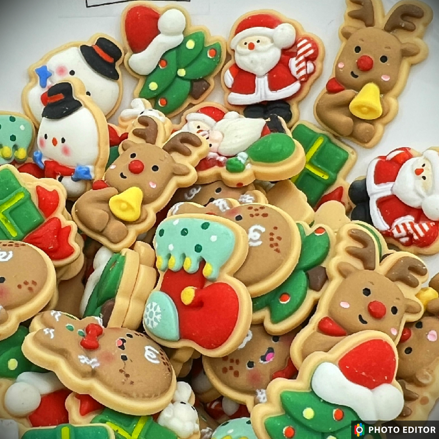 Christmas Cookie Shaped Holiday Charms | Christmas Flatback Charms, Decoden Charms | Kawaii Resin Flat Back Cabochons | QTY: 10/20 pieces