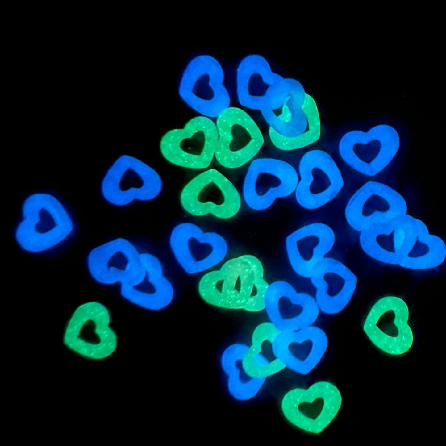 Clay Heart Charms (Luminous)-The Dazzle Depot