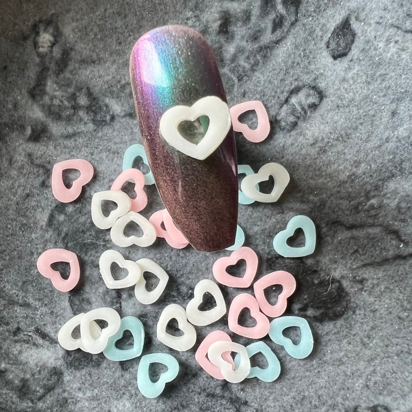 Clay Heart Charms (Luminous)-The Dazzle Depot