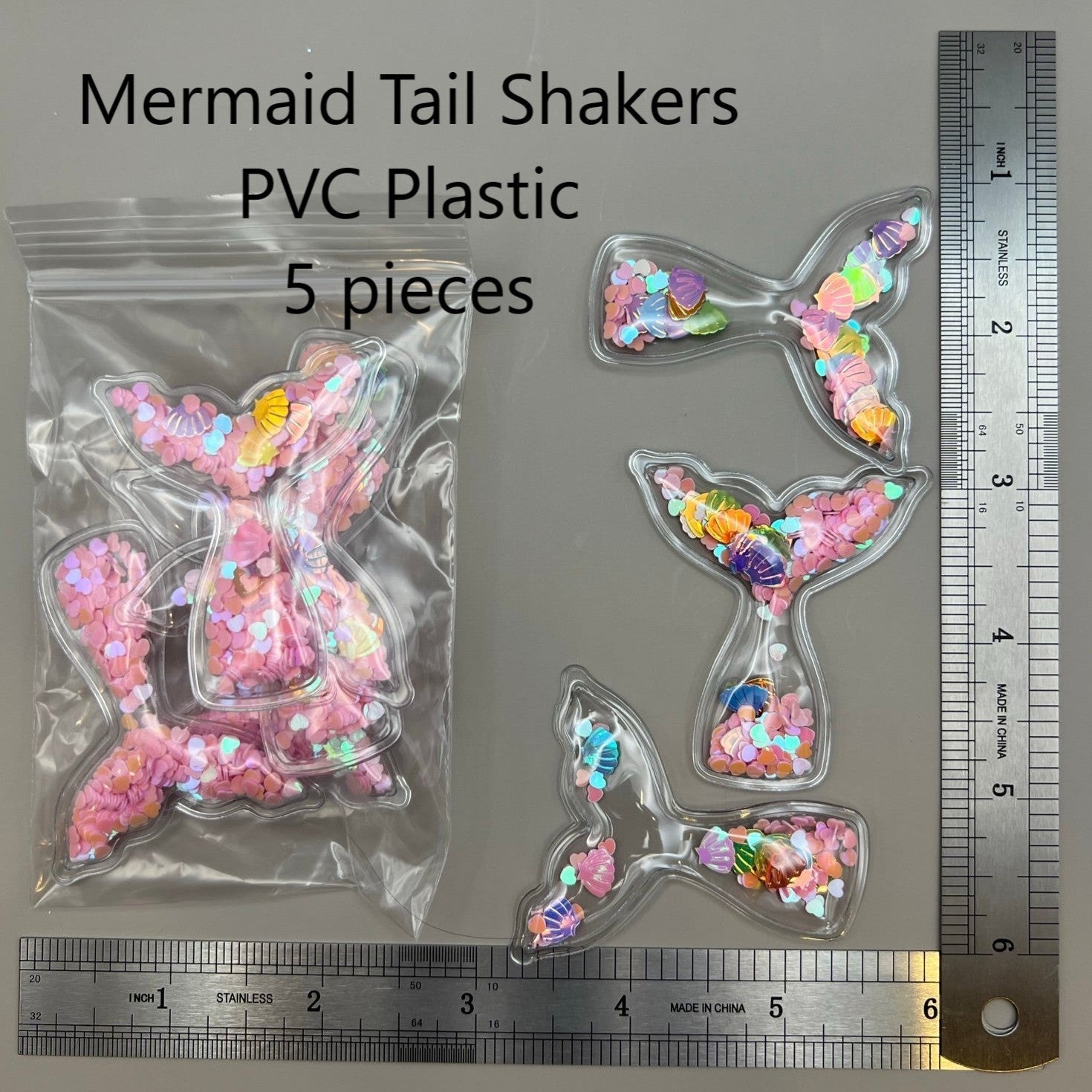 CLEARANCE - Mermaid Tail Shakers (5 pieces) - The Dazzle Depot