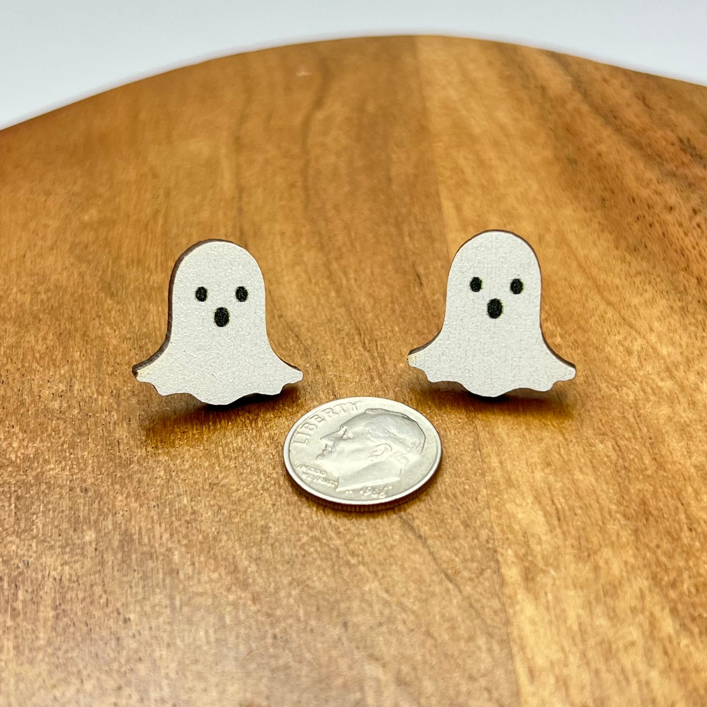 spooky ghost earring studs