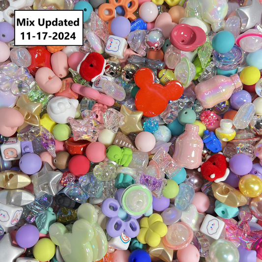 Colorful Bulk Bead Mix for DIY Jewelry and Crafts | Acrylic Bead Soup Perfect for Beginners | QTY: 4 or 8 ounces