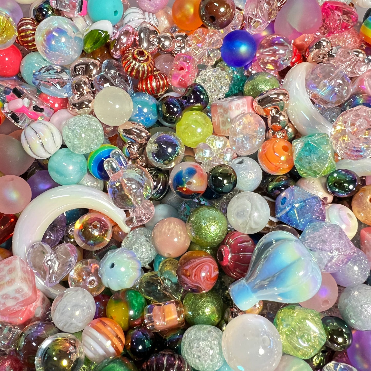 40/100pc Bulk Bead MEGA MIX for Handmade Jewelry and Crafts | Acrylic Bead Soup Super Mix | QTY: 40 or 100 beads