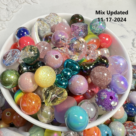 40/100pc Bulk Bead MEGA MIX for Handmade Jewelry and Crafts | Acrylic Bead Soup Super Mix | QTY: 40 or 100 beads