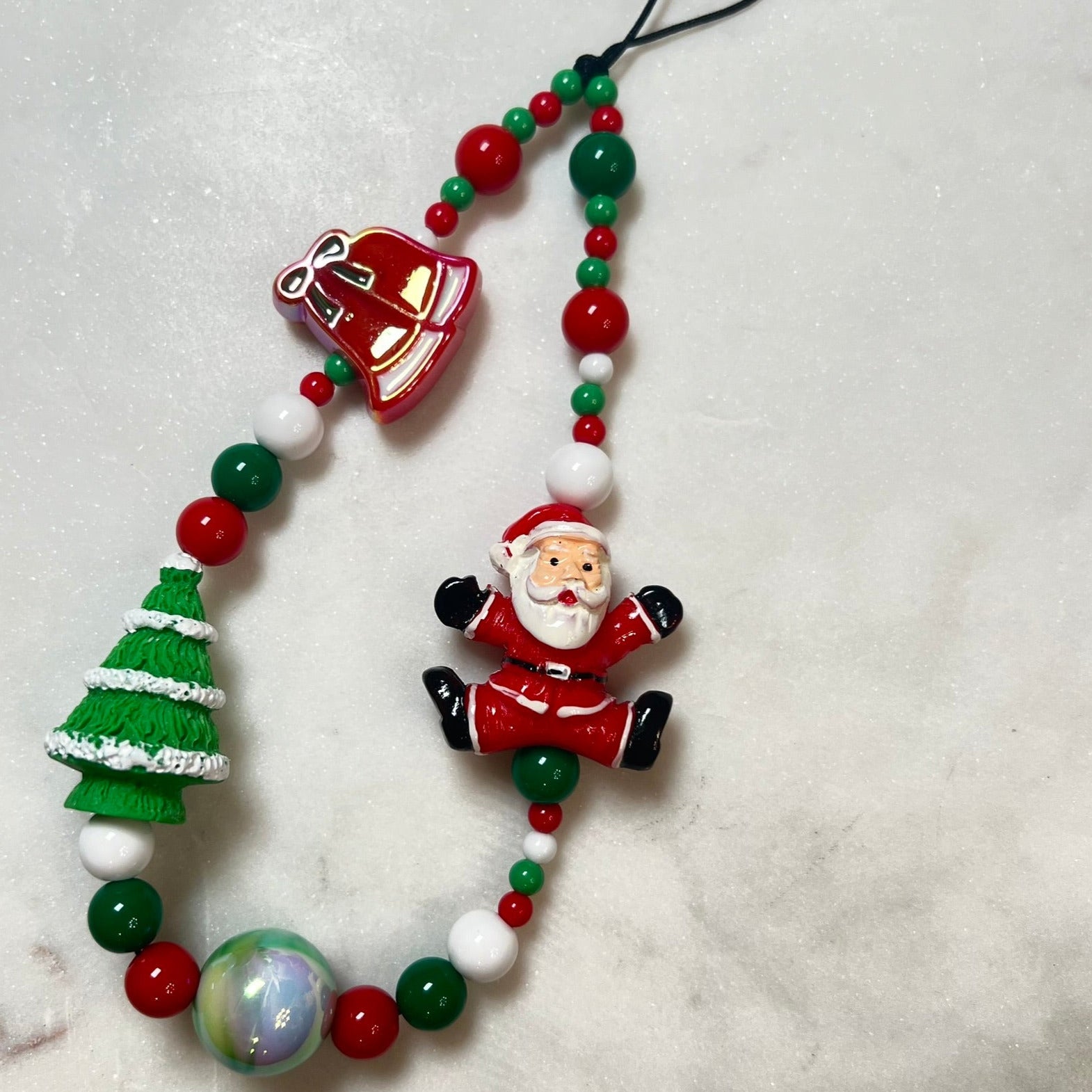 Christmas Holiday Phone Charm | Acrylic Beads | QTY: 1 charm - The Dazzle Depot