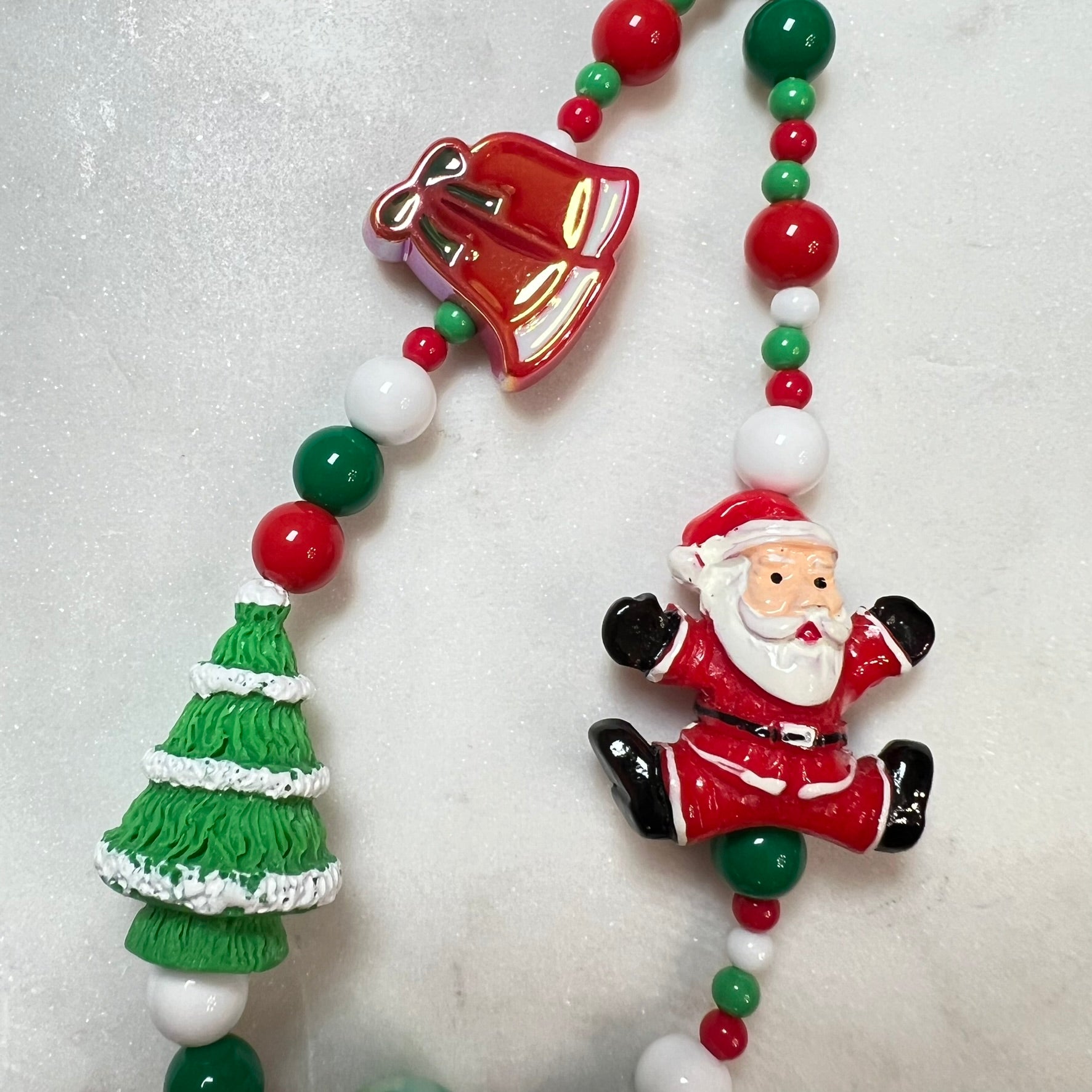 Christmas Holiday Phone Charm | Acrylic Beads | QTY: 1 charm - The Dazzle Depot