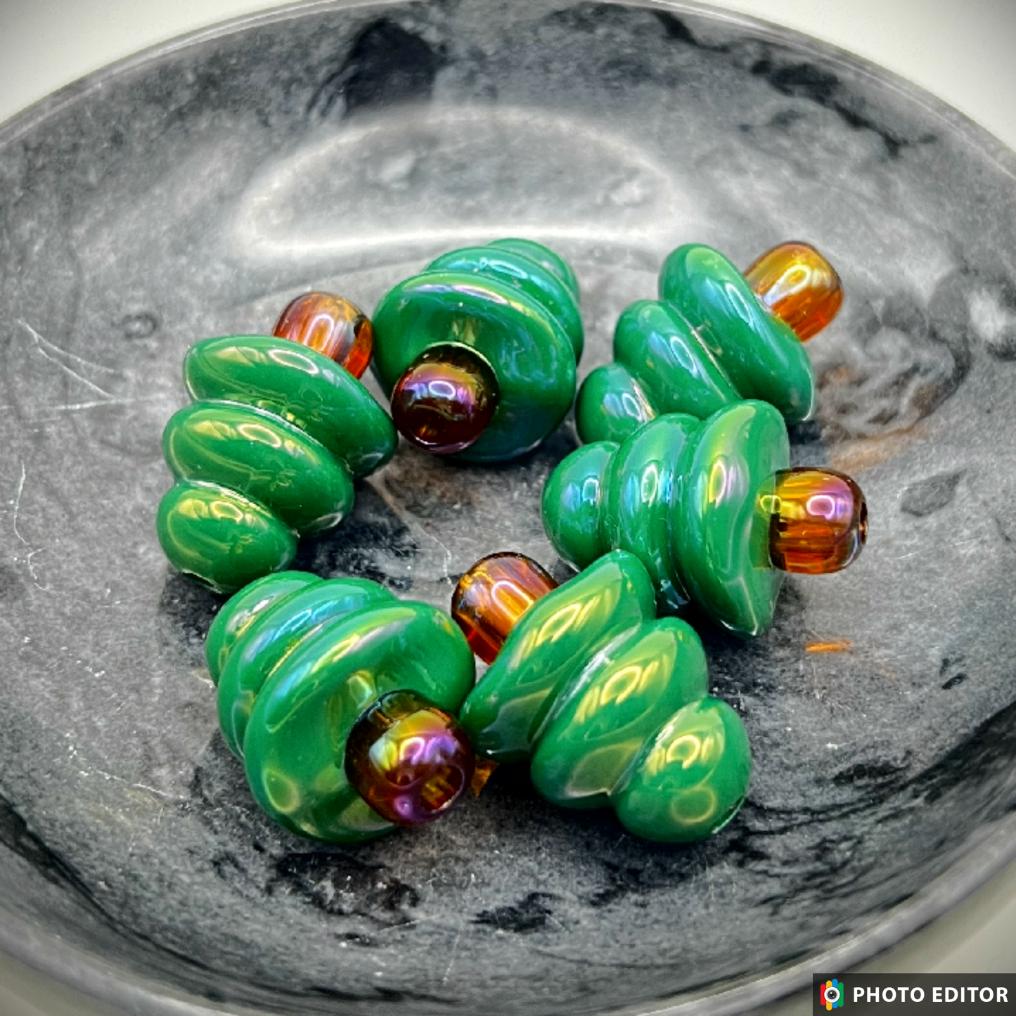 29mm Christmas Tree Beads | 3D Chunky Beads for Pens & Jewelry | Acrylic | QTY: 4 beads