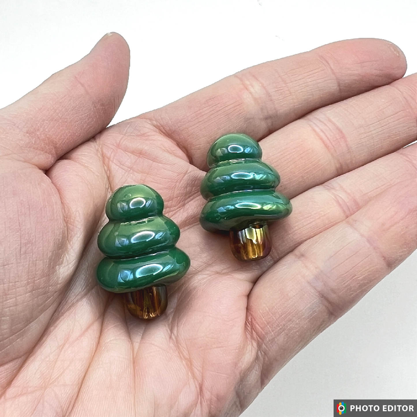 29mm Christmas Tree Beads | 3D Chunky Beads for Pens & Jewelry | Acrylic | QTY: 4 beads