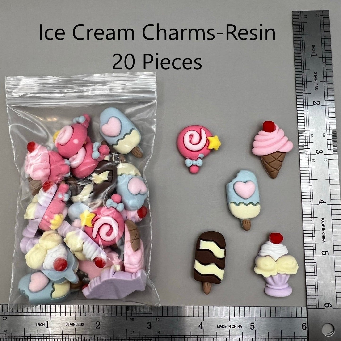 CLEARANCE - Ice Cream Charms (20 pieces) - The Dazzle Depot