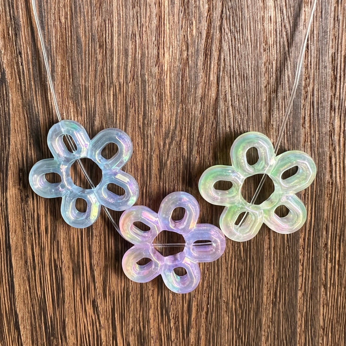 Luminous Acrylic Flower Beads-The Dazzle Depot