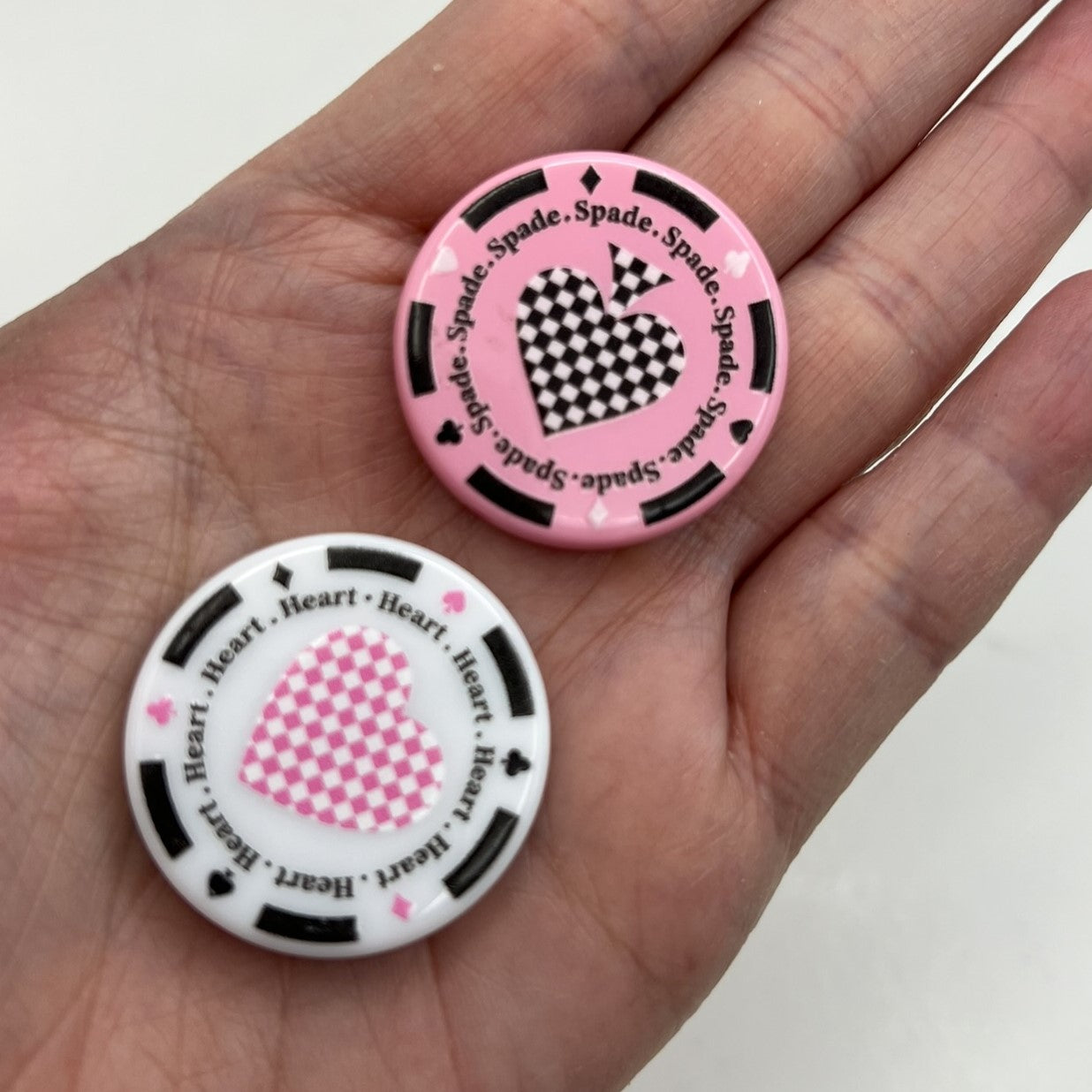 Poker Chip Beads Casino Theme Beads | 31mm Acrylic | QTY: 4 beads