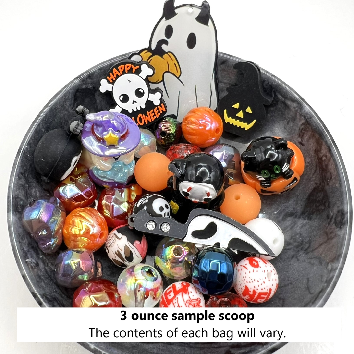 Ultimate Spooky Craft Charm & Silicone and Acrylic Bead Mega Mix **PLEASE READ DESCRIPTION** | Silicone, Acrylic, Resin, Metal