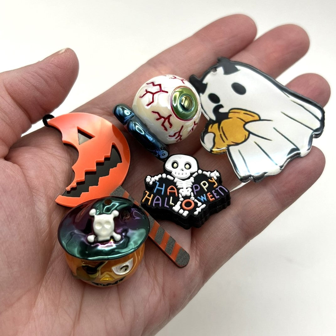 Ultimate Spooky Craft Charm & Silicone and Acrylic Bead Mega Mix **PLEASE READ DESCRIPTION** | Silicone, Acrylic, Resin, Metal