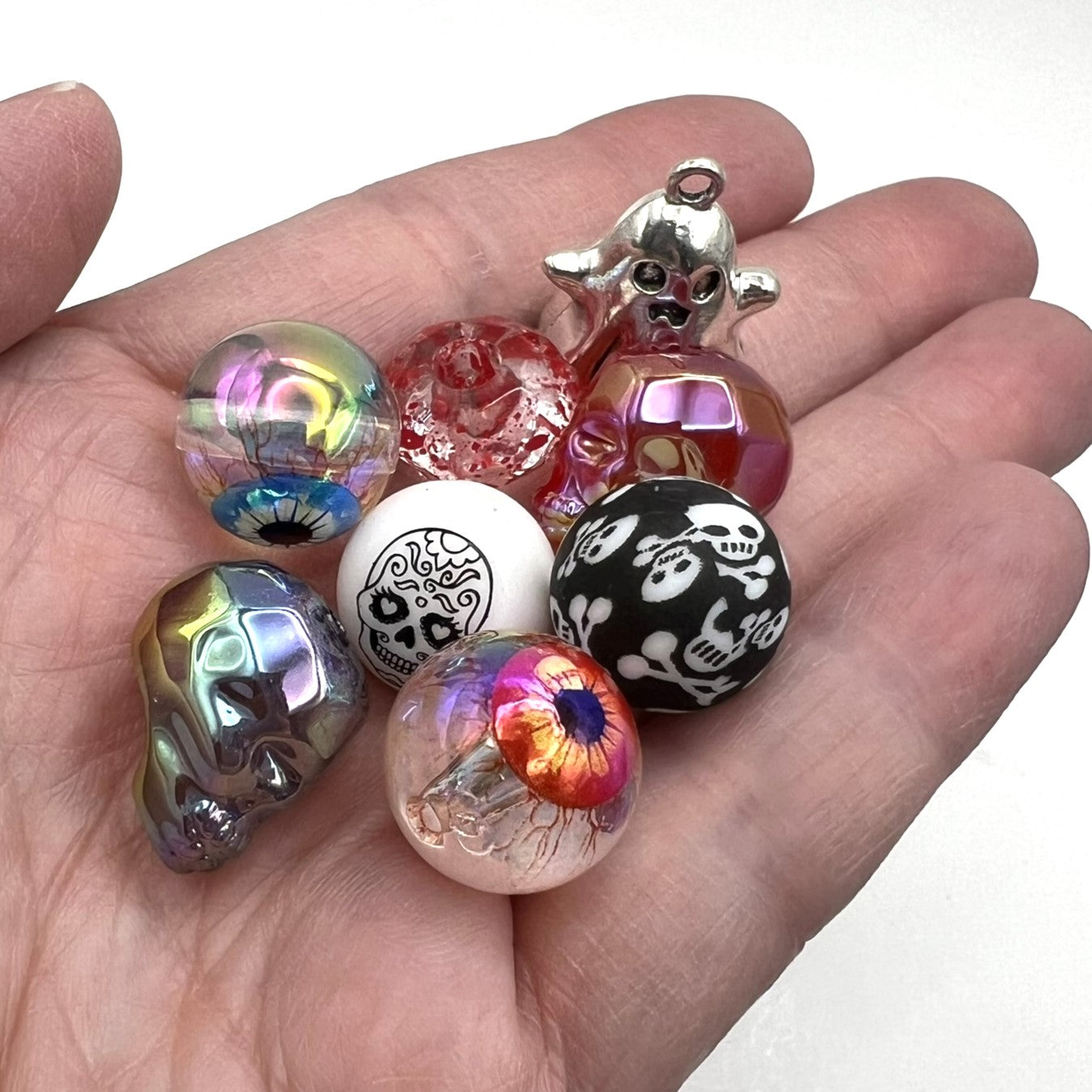 Ultimate Spooky Craft Charm & Silicone and Acrylic Bead Mega Mix **PLEASE READ DESCRIPTION** | Silicone, Acrylic, Resin, Metal