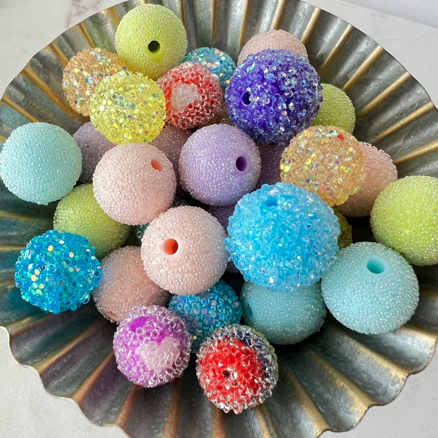Colorful Sugar Bead Mega Mix | 14mm-20mm Acrylic | QTY: 10 beads (assorted)